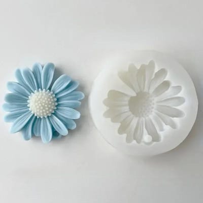 Bougie parfumée marguerite Moule à bougie en silicone marguerite Moule à savon d'aromathérapie pour kit de fabrication de bougies Moule à bougie fait main en forme de fleur DIY
