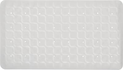 Antislip badmat wit 70 x 40 cm rubber - douchemat anti slip - antislipmat - badmat - Wasbaar en antibacterieel
