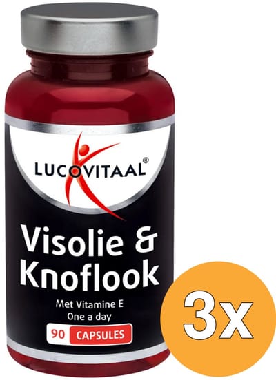 3x Lucovitaal Visolie & Knoflook (90 capsules)