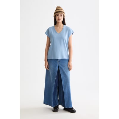 Scotch & Soda Slub V-neck T-shirt Faded Denim Taglia: XS | Maglie Sportivi Outlet | Donna | Blu