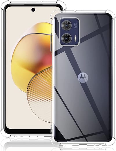 Hoesje geschikt voor Motorola Moto G73 - Back Cover Case ShockGuard Transparant
