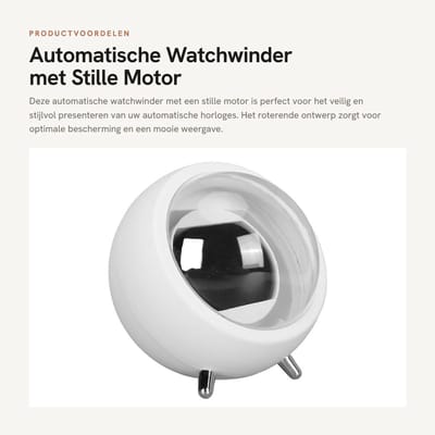 Dailygoods- Watchwinder Automatisch - Stille Motor - Roterend Ontwerp - Anti-magnetische Bescherming - Dual Power Opties - Panoramisch Zonnedak - Horlogeopwinder