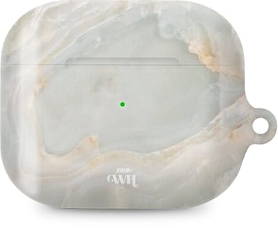 xoxo Wildhearts hoesje geschikt voor Airpods Pro 1 / Pro 2 - Marble Green Illusion - Ook als telefoonhoesje verkrijgbaar - schokbestendige case geschikt voor Airpod Pro (2) - koptelefoon case - Beschermhoes met marmerprint - marmer look - groen