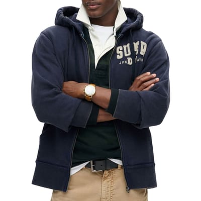 Superdry Vintage Athletic Ziphood Vest Heren - Maat M