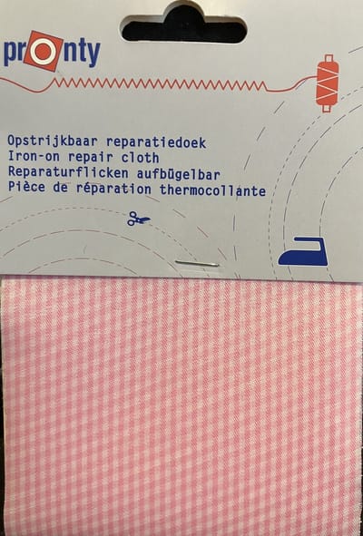 Pronty reparatiedoek ruit opstrijkbaar 10 c 40 cm