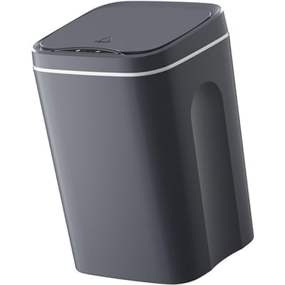 Poubelle à Capteur Intelligent Grande Capacité Poubelle Automatique avec Distributeur de Sacs Poubelles pour Maison Bureau Hôtel 16L black