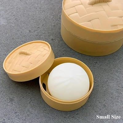 Simulatie Dumpling Met Stoomkoker Anti-Stress Squishy Fidget Speelgoed Zachte Deegbal Sensorisch Knijpspeelgoed Voor Kantoor Klaslokaal
