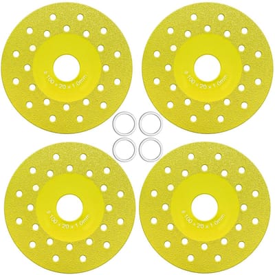 Dailygoods- Diamantzaagblad 4 Stuks - Keramische Snijdisk - Snelle Snijprestaties - Gebruiksvriendelijk - Hoogwaardige Materialen - Eenvoudige Installatie - Snijschijf