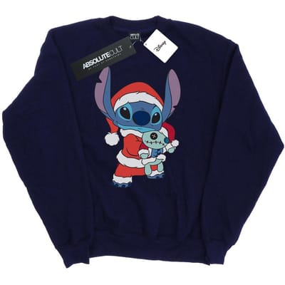 Disney Heren Lilo en Stitch Kerst Sweatshirt (Marineblauw)