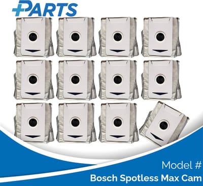 Bosch Spotless Max Cam Stofzakken (12 Stuks, Plus.Parts® alternatief voor BHZRDBAB)