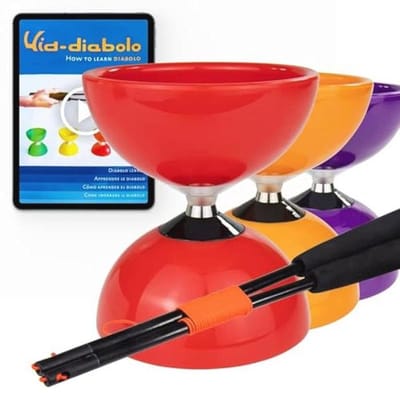 Carousel Diabolo Jongleerset met Kogellager en Handstaven – Jongleerspeelgoed voor Beginners en Professionals