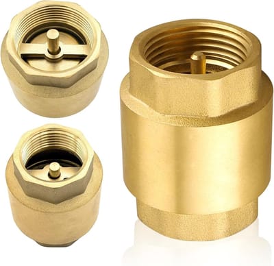 1/2 inch Messing Terugslagklep met Vrouwelijke Draad, DN15 Universele Waterklep, Dubbelzijdige Vrouwelijke Aansluiting voor Efficiënte Waterdoorstroming
