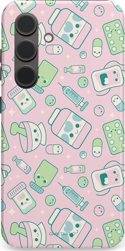 Casetastic Hoesje Geschikt voor Samsung S24 - Stijlvolle Beschermende Duo-layer Case - Geneeskrachtig Roze