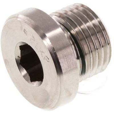 Plug M16 X 1.5 RVS FKM met binnenzeskant 400 bar (5620.0psi)