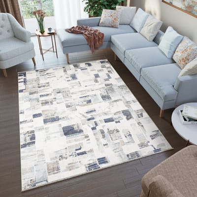 Tapiso Rivoli Vloerkleed Beige Lichtgrijs Kleed Tapijt Maat- 120x170