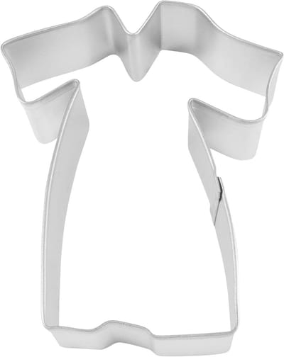 Toga Jurk Koekjesvorm - Kleding Koekjessteker - Bakken voor Feestjes - Vertind Staal - 12.7 cm - Zilver