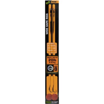 FOX Edges Wide Gape Semi Stiff Camotex Ready Rigs - Onderlijn