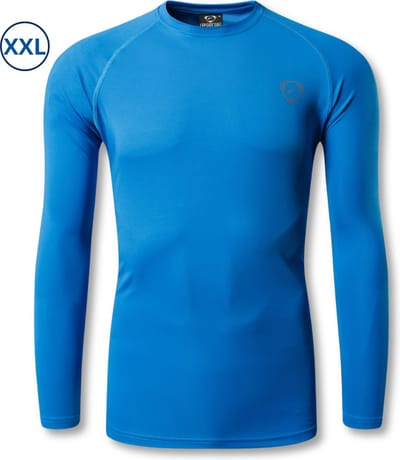 Bovista Rash Guard - Surf Shirt - Zwemkleding - UV Beschermende Kleding - Voor Zwemmen - Surfen - Duiken - Koningsblauw - Maat XXL