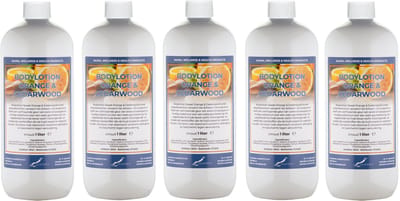 Bodylotion Sweet Orange & Cedarwood 1 Liter - set van 5 stuks - Voordeelverpakking