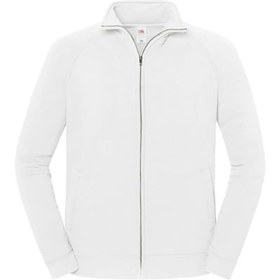 Fruit of the Loom Unisex Adult Iconic Premium Sweat Jacket (Wit)