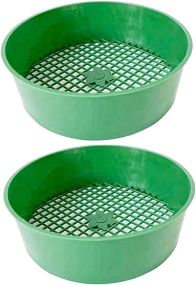 Tuingrondzeef 2 Stuks - Bodemzeef Compost - Grond Filteren - Duurzaam Kunststof - 16 cm - Groen