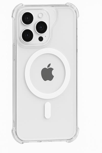 Hoesje geschikt voor iPhone 15 Magsafe Hoesje Transparant - Magnetisch Magsafe Hoesje 1x Gratis - Glass Screenprotector