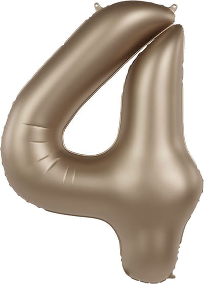 Folat - Folieballon Cijfer 4 Starlight Gold - 86 cm