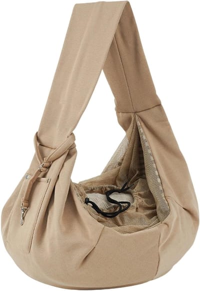 Sling Bag - Kleine hondendraagtas | Carrier Purse, Front Facing Cat Sling Bag Puppy Chest Purse met Verstelbare Schouderriem & Pocket Hands-Free Pet Carrier voor Kleine Honden en Katten, Outdoor