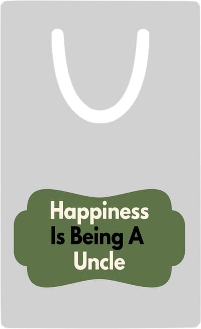 Hacebo® - happiness is being a uncle metalen boekenlegger - Oom - de liefste oom - verjaardag - cadeautje voor oom - oom artikelen - kado - geschenk Bladwijzer boekenleggers - 7.6 cm x 5cm