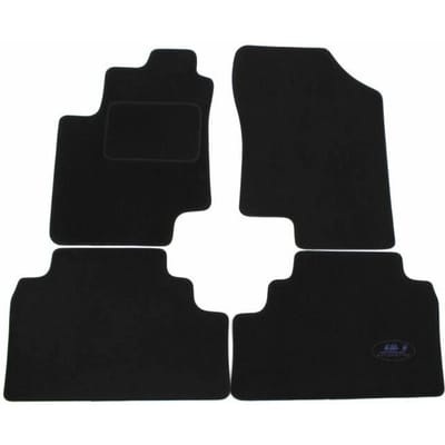 Tapis De Sol Noir Velours - J&J AUTOMOTIVE - Sur Mesure - Compatible Hyundai 207 - Antidérapant - Imperméable noir