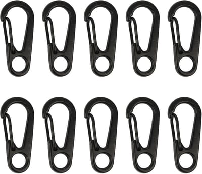 Mini Aluminium Karabijnhaak 3.2cm - 10 Stuks voor Camping, Reizen, en Wandelen