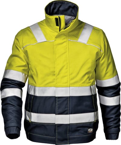 SIR SAFETY SUPERTECH PADDED Hi Vis Reflecterend Gevoerde Werkjas HEREN Veiligheidsjas Geel Blauw - Vlamvertragend - Antistatisch - Reflecterende Band