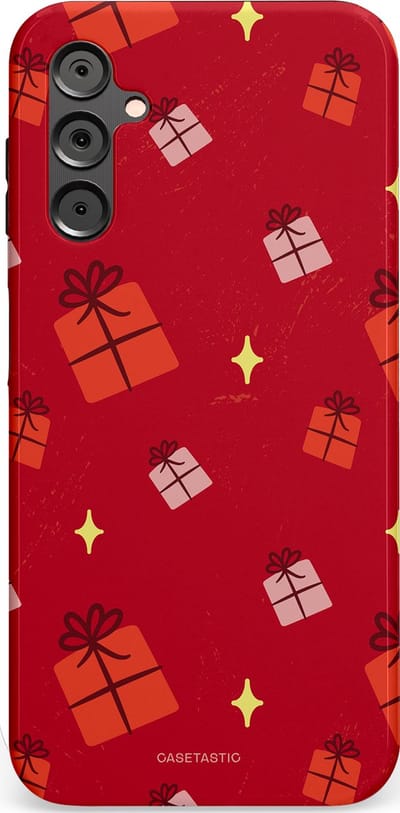 Casetastic hoesje geschikt voor Samsung Galaxy A14 (2023) 5G / Samsung Galaxy A14 (2023) 4G - Dubbellaagse bescherming - Rode Sinterkerst Cadeaus - Fashion Case - Rood