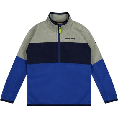Craghoppers Kinder/Kids Linden Colour Block Zip Neck Regular Sweatshirt (Blauw/grijsblauw gemêleerd)