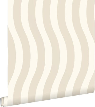 ESTAhome behang golvende strepen grijs en wit - 50 x 900 cm - 132132