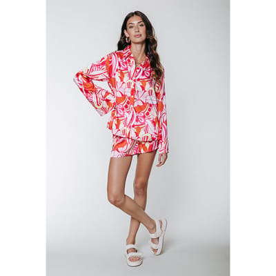 Colourful Rebel Tilly Big Flower Slit Short Multicolor Maat: XS | Korte Broeken Outlet | Dames