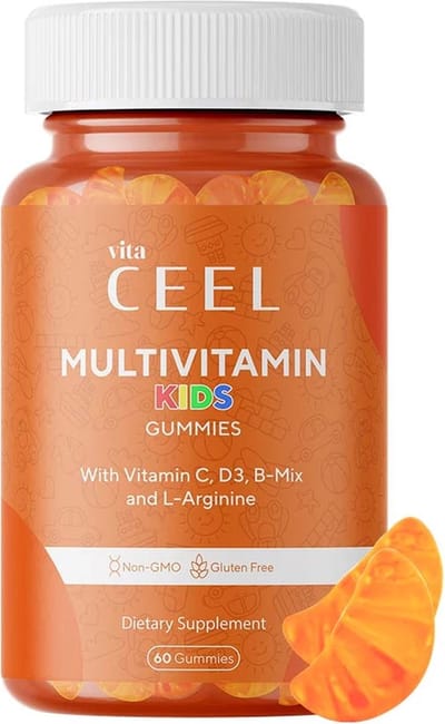 Kids Gummies - Multivitamine gummies voor kinderen - vitaminesupplement voor de ontwikkeling en groei van kinderen - Vegan met sinaasappelsmaak - 60 gummies (240gr)