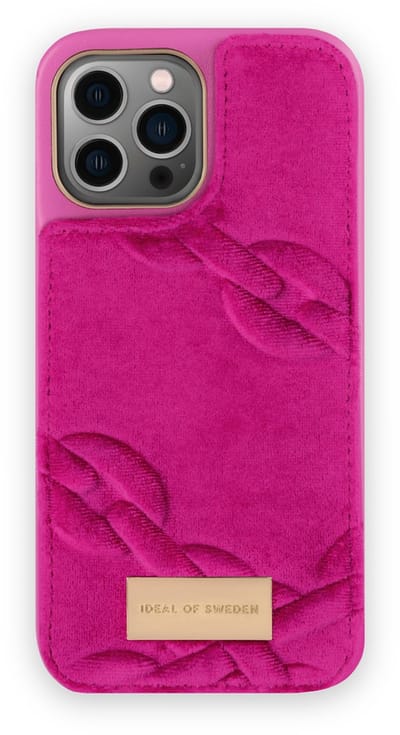 ideal of sweden fashion case atelier geschikt voor Apple iphone 12 pro max/13 pro max velour hyper pink