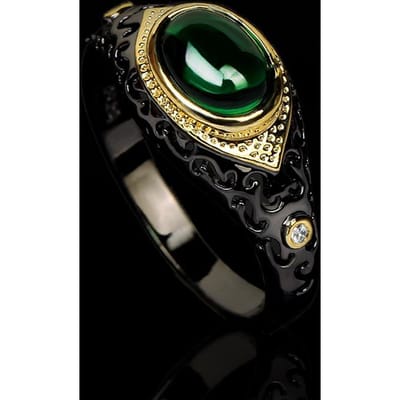 Nouvel ensemble Micro Européen et Américain Bagues Zircon Mode Exagérée Plaqué Or Bagues Personnalité No. 10