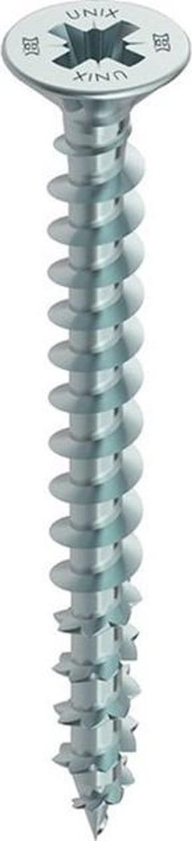 Hout schroef HECO-UNIX PLUS - spaanplaat schroeven - platkop - 5.0 x120mm - pozidrive verzinkt - 100 stuks