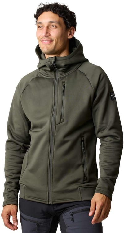 Swedemount Lofoten Tech Stretch Hood – Fleece met rits voor heren – Maat 2XL