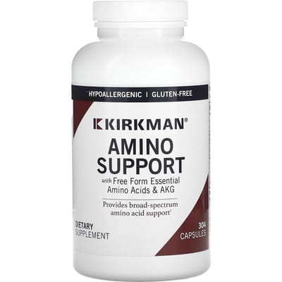 Kirkman Labs, Complément d'acides aminés avec acides aminés essentiels libres et AKG, 304 capsules