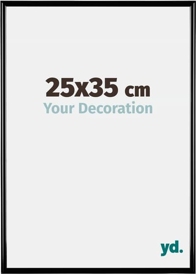 Your Decoration - Fotolijst 25x35 cm - Kunststof - Zwart Hoogglans - Bordeaux