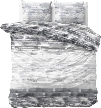 Sleeptime Shibori Tiles - Dekbedovertrekset - Lits-Jumeaux - 240x200/220 + 2 kussenslopen 60x70 - Antraciet
