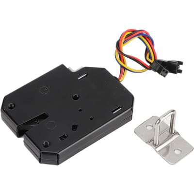 DC 12V 2A Elektromagnetisch Elektrisch Bedieningskast Lade Lockers Slot Staal Zwart wit