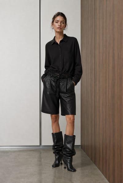 Carmen blouse technical jersey | Black - Black / S