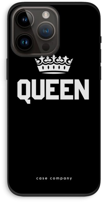 Case Company® - Hoesje geschikt voor iPhone 14 Pro Max hoesje - Queen zwart - Biologisch Afbreekbaar Telefoonhoesje - Bescherming alle Kanten en Schermrand