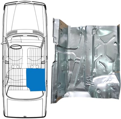 Reparatiepaneel achter vloer voor Mercedes W123 1975-1985 / Rechts