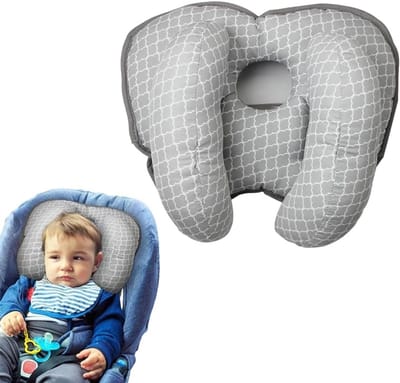 Verstelbare Hoofdkussen voor Pasgeborenen - Baby Hoofdsteun voor Autozitjes, Vermijdt Plat Hoofd Syndroom, Comfortabel en Ondersteunend Kussen