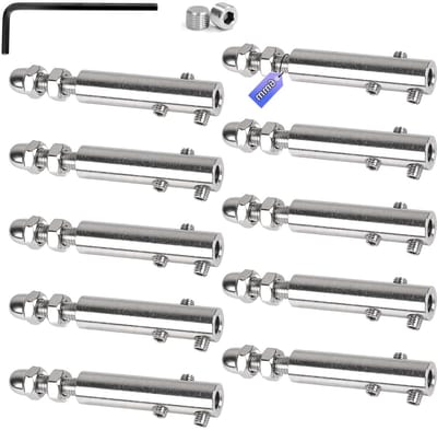 Solidchoice - 10 Stuks Kabelklemmen Roestvrij Staal voor 6 mm Kabels
